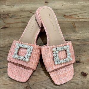 Journee Collection Justina Sandals, Pink, Size 7, New Without Box, Never Worn